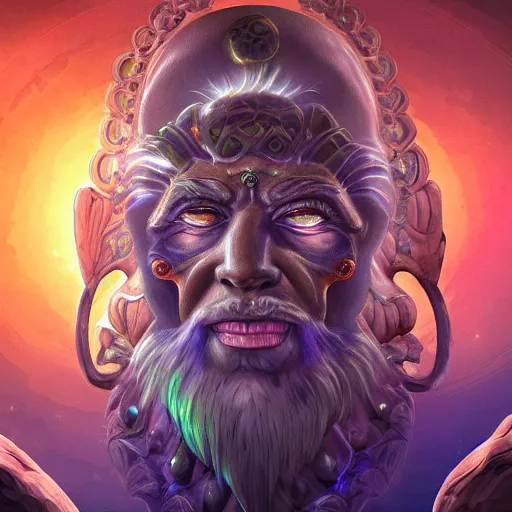 Image similar to cosmic revelations upon ancient ancestors, trending on ArtStation