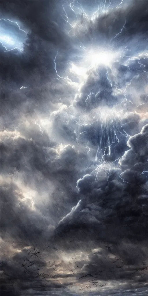 Image similar to Luis royo background sky realistic stormcloud with glimpses of flares