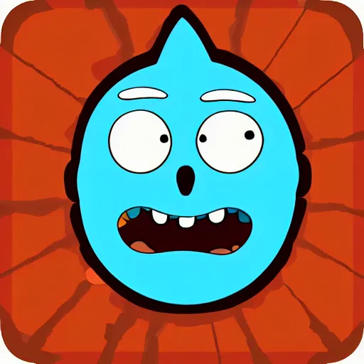 Prompt: amazing world of gumball rick and morty icon