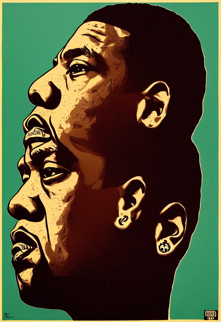 Image similar to Sideview Portrait of jay z by Shepard Fairey