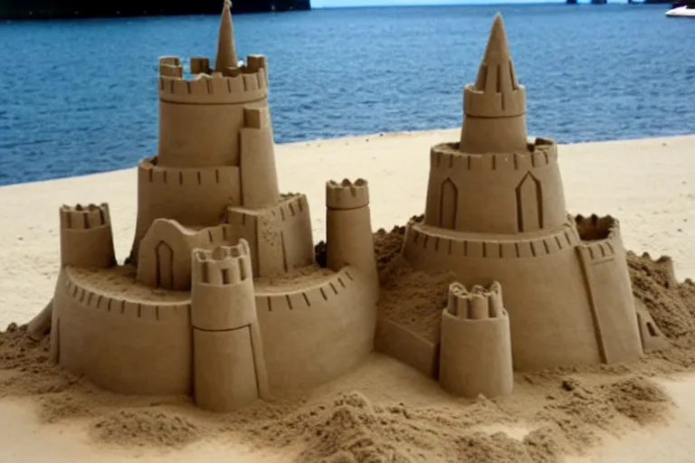 Image similar to a completed sand castle