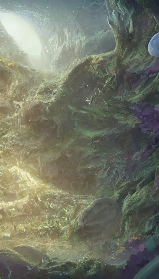 Image similar to The end of an organism, by Disney Concept Artists