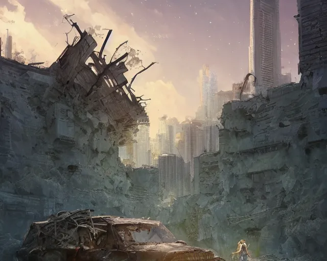 Image similar to a family photo in a wooden frame laying on rubble, ruins, post-apocalyptic, end of the world. By Makoto Shinkai, Stanley Artgerm Lau, WLOP, Rossdraws, James Jean, Andrei Riabovitchev, Marc Simonetti, krenz cushart, Sakimichan, trending on ArtStation, digital art.