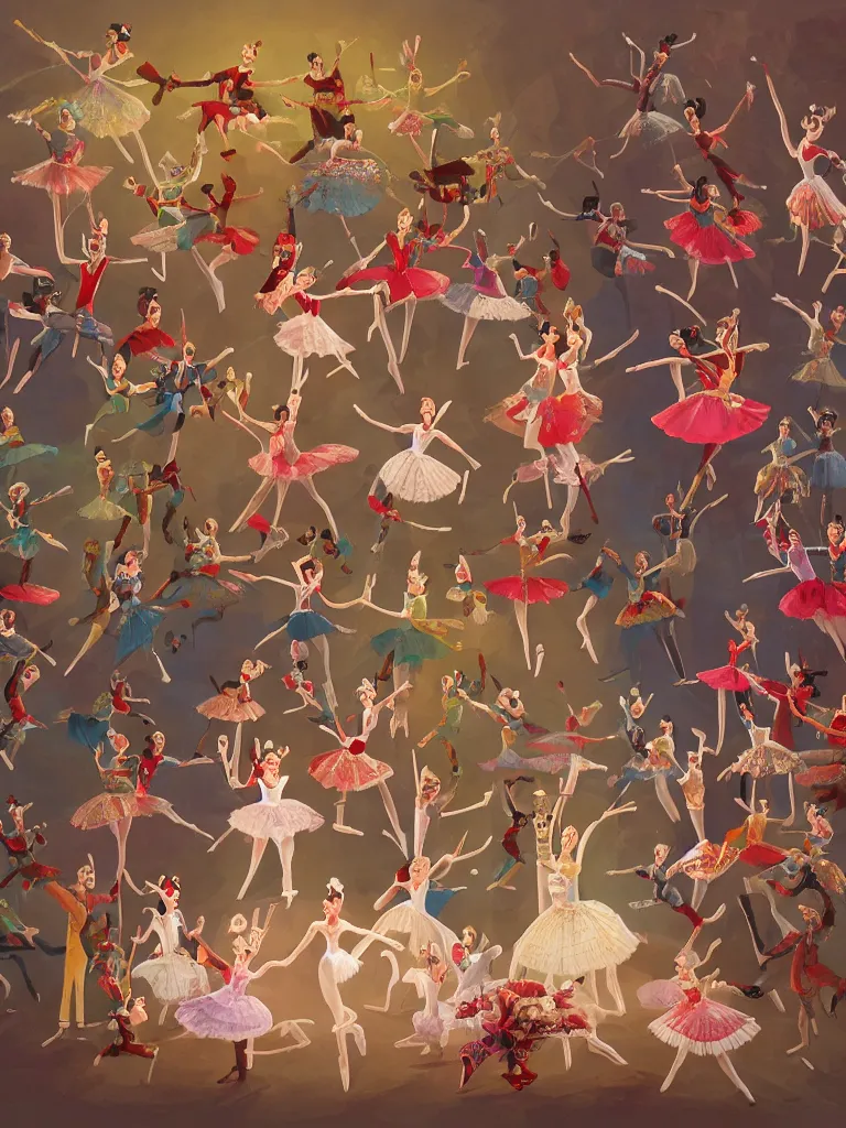 Image similar to nutcracker ballet show by disney concept artists, blunt borders, rule of thirds