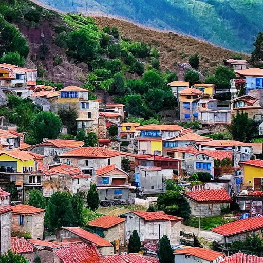 Prompt: a turkish small village