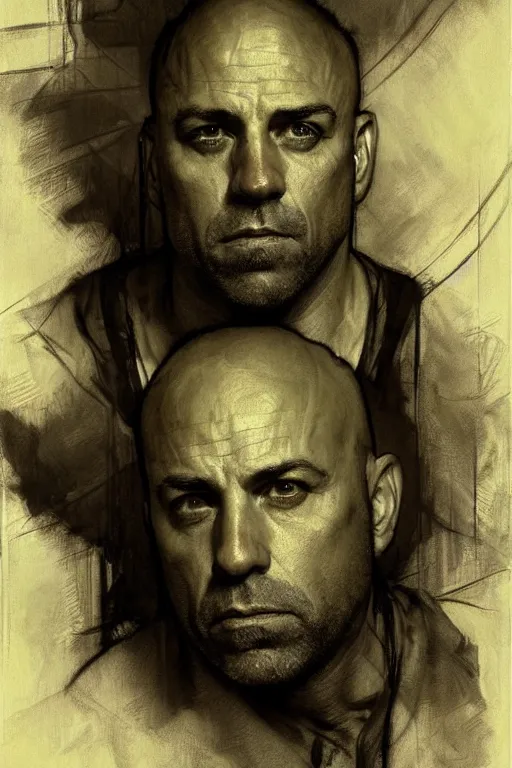Image similar to portrait pencil sketch of joe rogan by jeremy mann and alphonse mucha, fantasy art, realistic drawing, dynamic lighting, artstation, poster, volumetric lighting, very detailed faces, 4 k, award winning