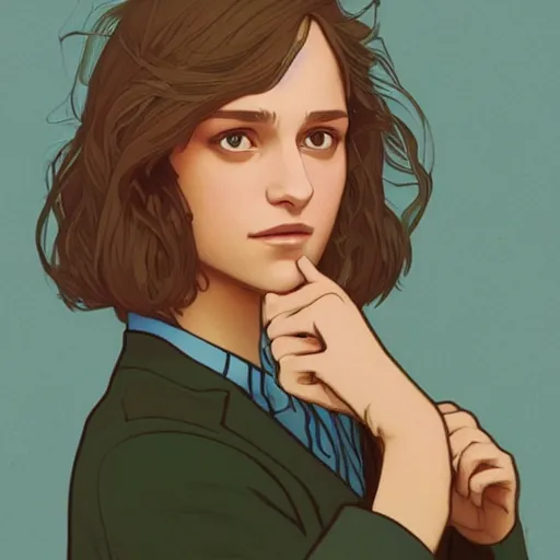 Image similar to the irresistable nonbinary Alicia Vikander, highly detailed, artstation, digital illustration, concept art, by Kyoto Animation and Studio Ghibli, by Ilya Kuvshinov and Alphonse Mucha