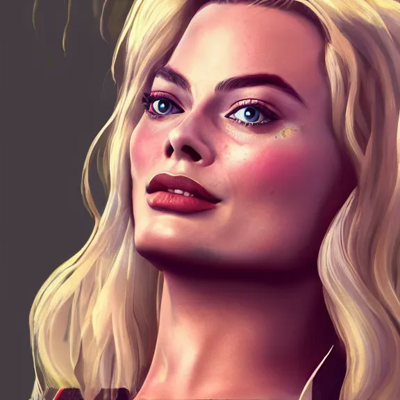 Image similar to Margot Robbie, goddess of love, ultra realistic, 8K resolution, detailed, Artstation, epic