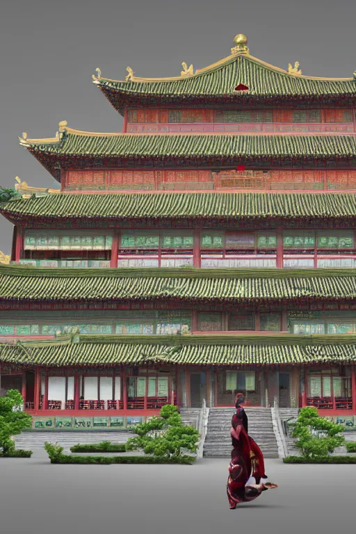 Image similar to Resplendent Chinese style palace, cg big scene, virtual engine, octane rendering