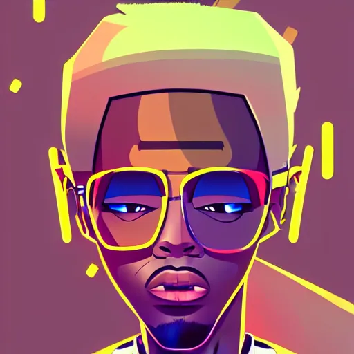 Image similar to 2 d character design, male rapper, vector art, digital art, portrait, 4 k, 8 k, sharp focus, smooth, illustration, concept art, music artist