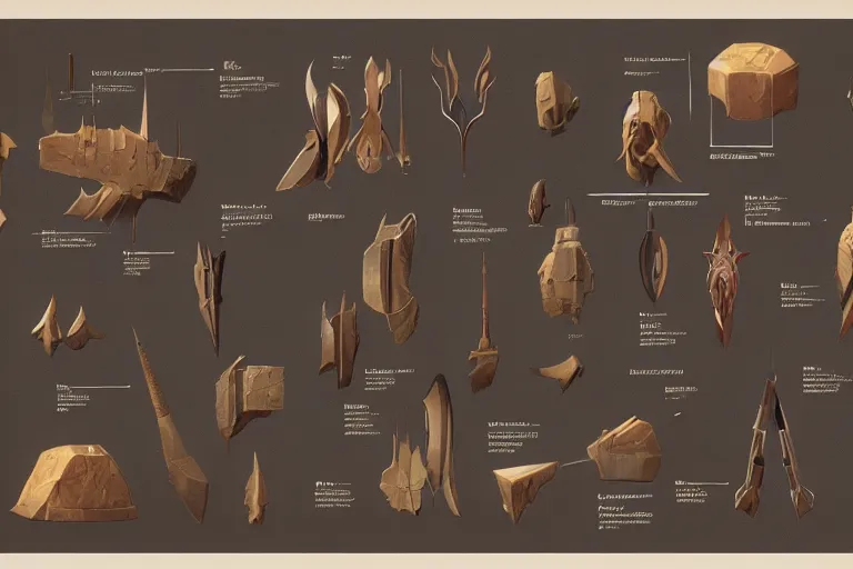 Image similar to schematic diagram of axes, dwarf, biology, book, page, detailed, cross section, trending on artstation, cgsociety, Ralph McQuarrie and Greg Rutkowski