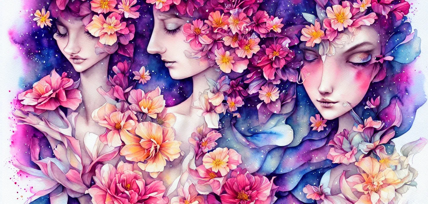 Image similar to watercolor flower 🌺🌸🌠🧚🌻 by anna dittmann