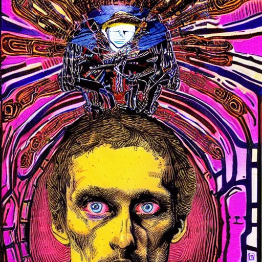 Image similar to portrait of zach hill by philippe druillet