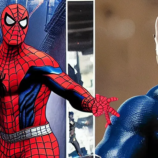 Image similar to dwayne johnson as spiderman