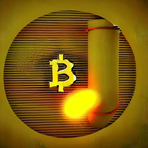 Prompt: a pipe coming out of the wall in a yellow room with bitcoins pouring out of it, digital art 3d render