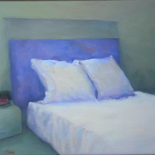 Prompt: i can't wake up, oil on canvas.