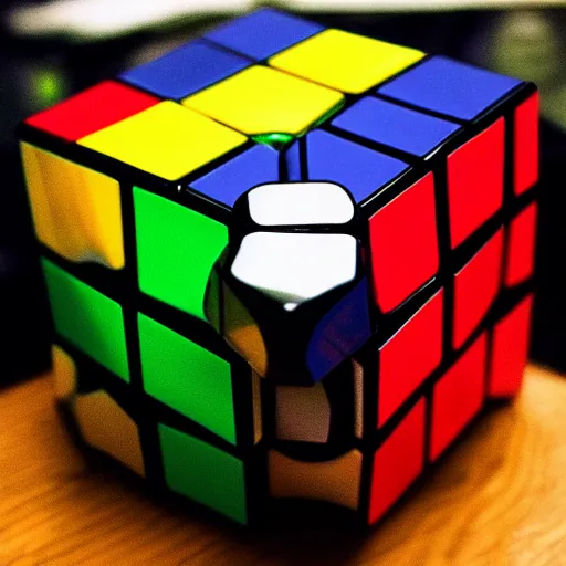 Image similar to a skull shaped rubik's cube