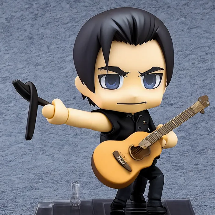 Image similar to Johnny Cash, An anime Nendoroid of Johnny Cash, figurine, detailed product photo