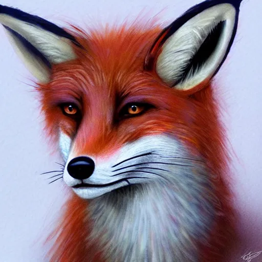 Image similar to portrait of a fox wearing a tiara wreath flowers, fantasy art, d & d, trending on artstation deviantart, beautiful art, highly detailed