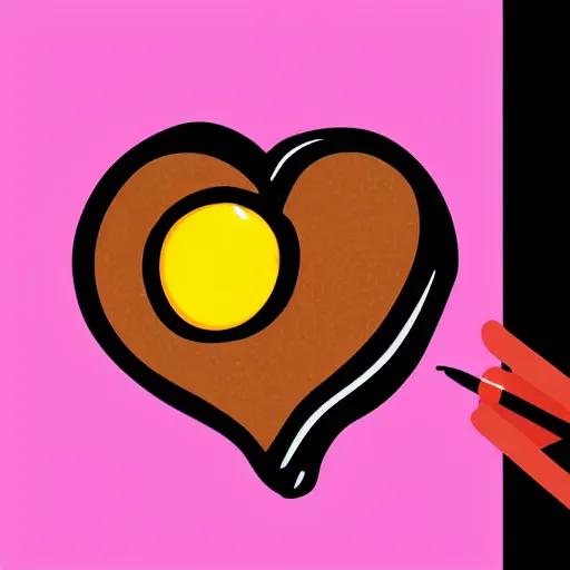 Image similar to illustration of a fried egg in heart shape