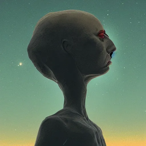 Image similar to the last human on earth, digital art