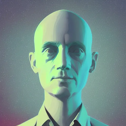 Image similar to beeple portrait made by beeple