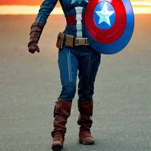 Image similar to emma watson as captain america