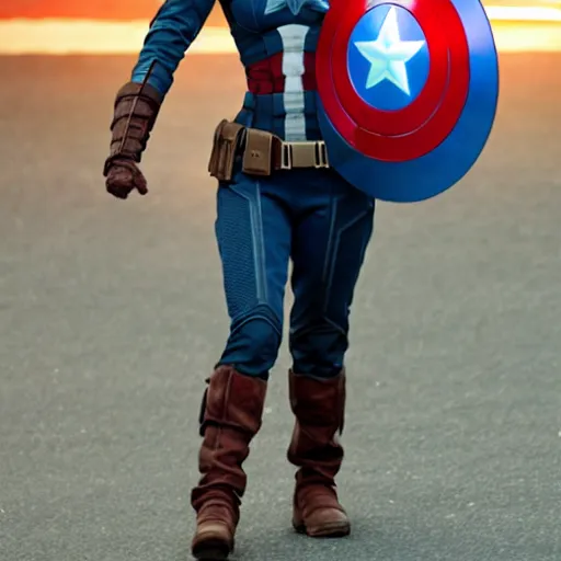 Prompt: emma watson as captain america