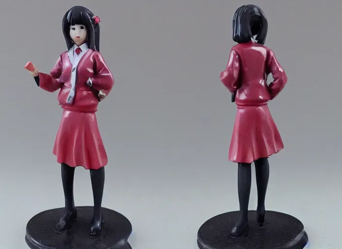 Prompt: eBay, Full body, 80mm resin figure of Asian school girls