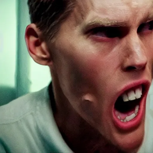 Image similar to Live Action Still of Jerma in Psycho, real life, hyperrealistic, ultra realistic, realistic, highly detailed, epic, HD quality, 8k resolution, body and headshot, film still