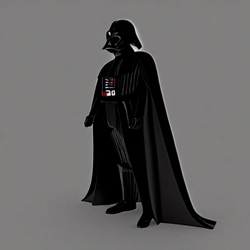 Prompt: low poly render of darth vader