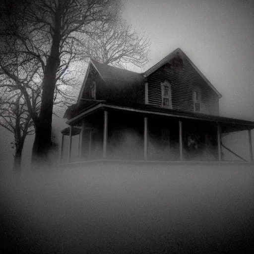 Prompt: !dream Brittany Murphy spirit in the dark fog, dark eerie pic, photo taken by ghost adventures