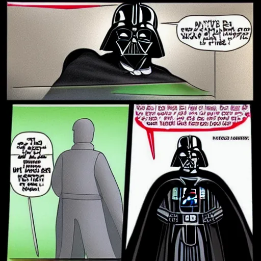 Prompt: darth vader committing tax fraud