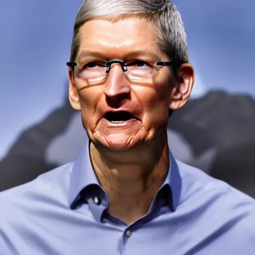 Image similar to tim cook as the grim reaper