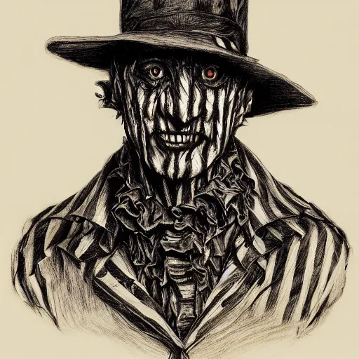 Prompt: john oliver as freddy krueger, by anthony van dyck, artstation, illustration, graphite, insanely detailed and intricate, hypermaximalist, elegant, ornate, hyper realistic, super detailed