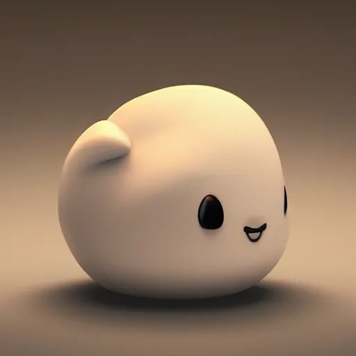 Prompt: A cute sleepy piece of mozzarella with a face sitting in a bowl, 3D octane render, raytracing