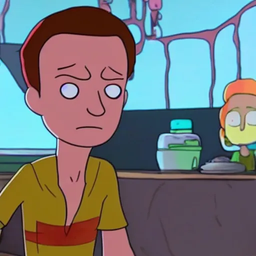 Image similar to tom holland as morty from rick and morty