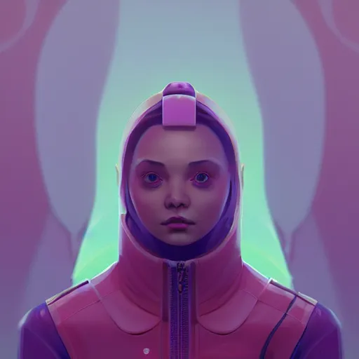 Image similar to A stunning profile of a symmetrical girl Simon Stalenhag, Trending on Artstation, 8K