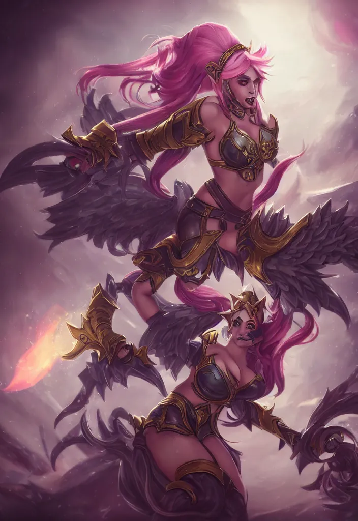 Image similar to New consept arts for katatina from league of legends, fantasy