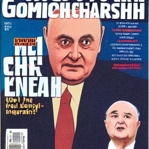 Prompt: mikhail gorbachev at comics cover