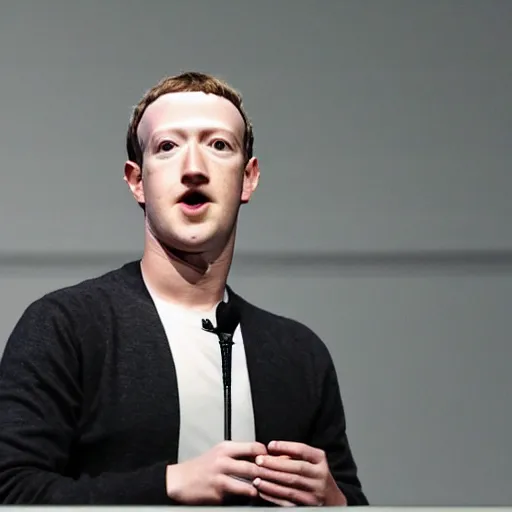 Image similar to a photo of mark Zuckerberg that reveals the exact moment where we knew that he is a robot