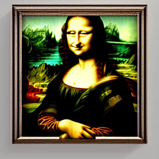 Image similar to the mona lisa overlayed with a cat face