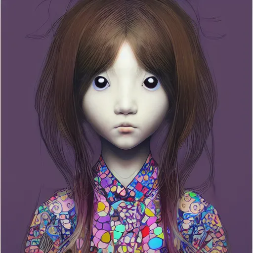 Image similar to a portrait of a girl by takashi murakami, beeple and james jean, aya takano color style, 4 k, super detailed