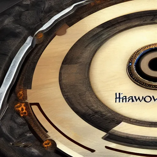 Image similar to game disc named hadowr, detailed text, 4 k