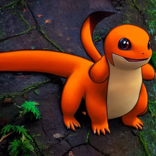 Image similar to national geographic photo of charmander, pokemon in the wild, intricate, portrait, 8 k highly professionally detailed, hdr, award winning