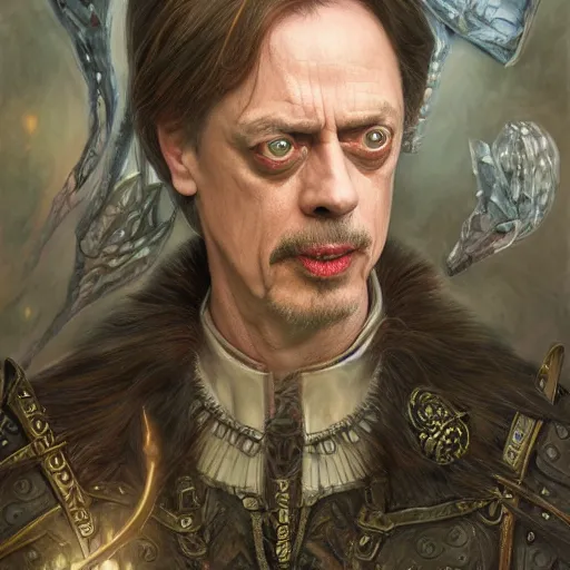 Image similar to steve buscemi as a fantasy D&D character, art by Donato Giancola and Bayard Wu, digital art, trending on artstation, 4k