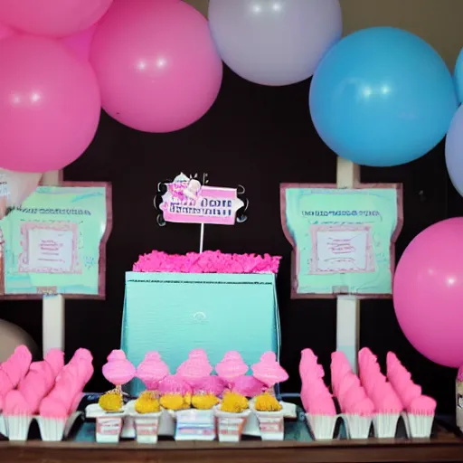 Image similar to gender reveal party at an abortion clinic