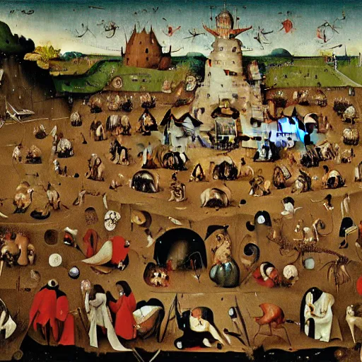 Image similar to painting of Where’s Waldo by Hieronymus Bosch