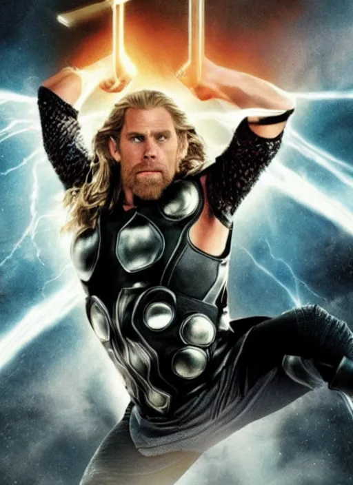 Image similar to ben stiller as thor,