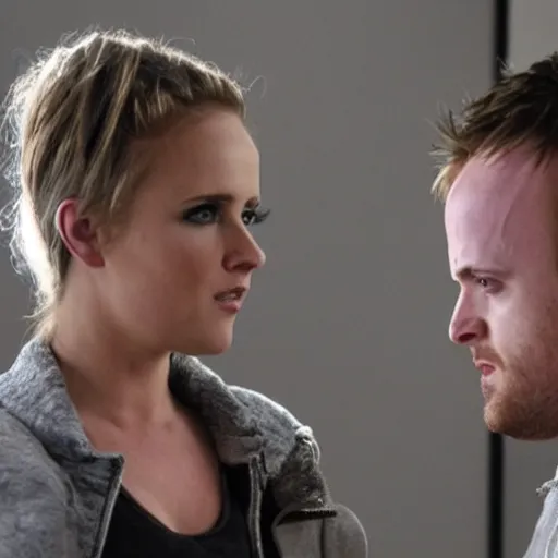 Prompt: Jesse Pinkman meeting Jesse Pinkwoman, his woman version